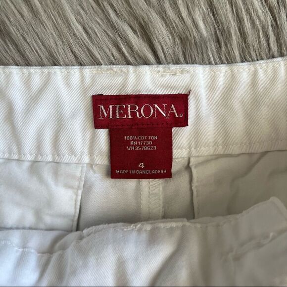 Women’s Merona White Shorts Size 4 - Picture 2 of 3
